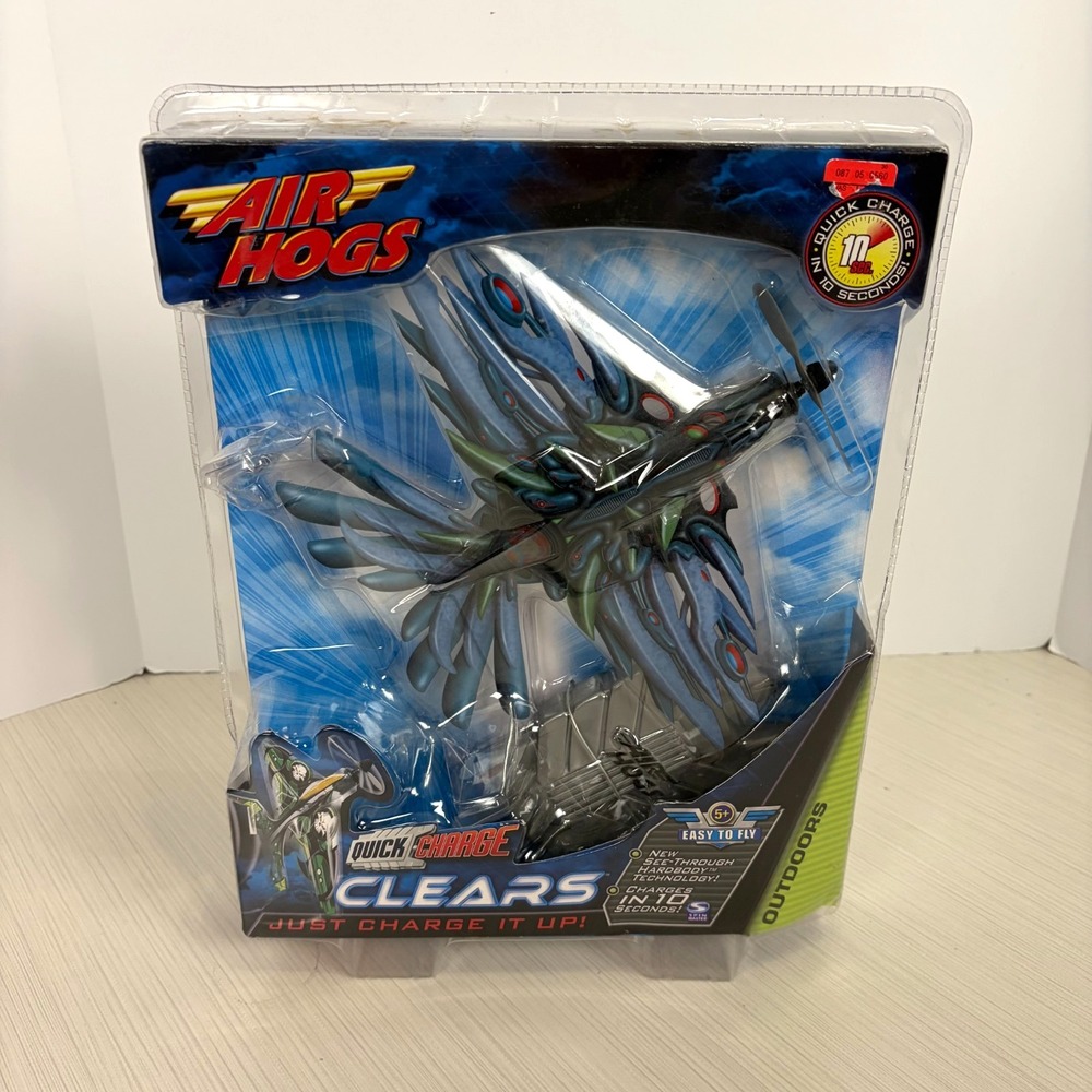 Air Hogs Easy To Fly Plane Quick 10 Second Charge CLEARS (Sealed, 2007)